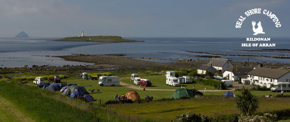 Seal Shore camping Arran - the lighthouse